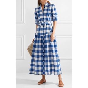ISO the BELT for this Mara Hoffman Joni Gingham Maxi Dress Long Sleeve